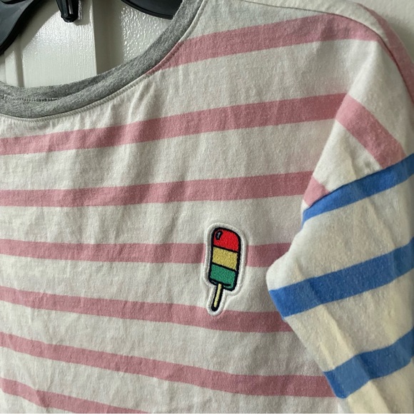 GAP Kids Striped Lollipop 3/4-length T-Short in Size Medium - Picture 3 of 3